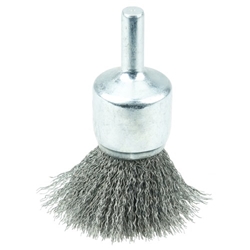 ITEM # 10006 3/4" CRIMPED WIRE END BRUSH, .0104" STEEL FILL 
